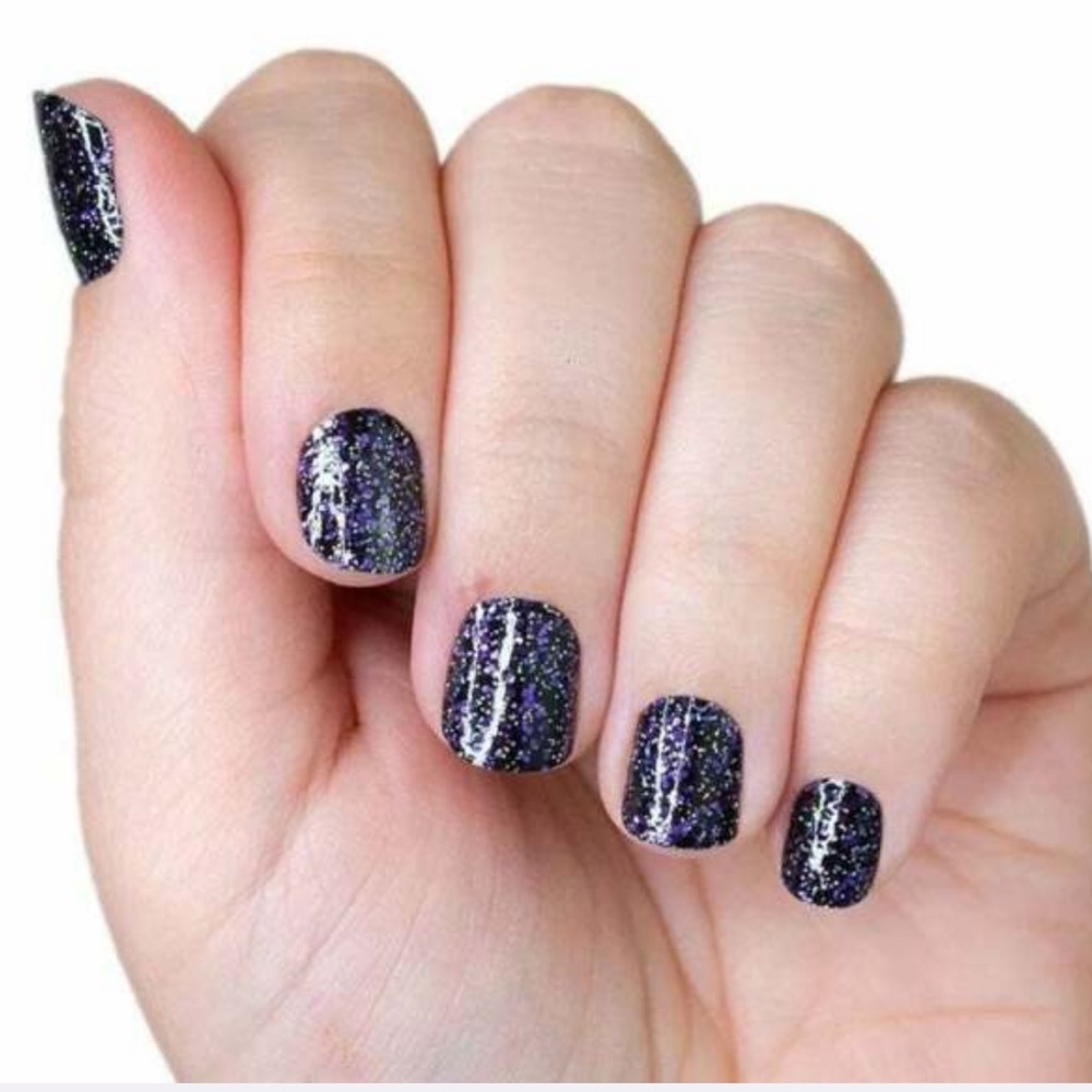 *Retired* Color Street: Living the Gleam | Black Glitter Purple Party Halloween - Picture 13 of 16